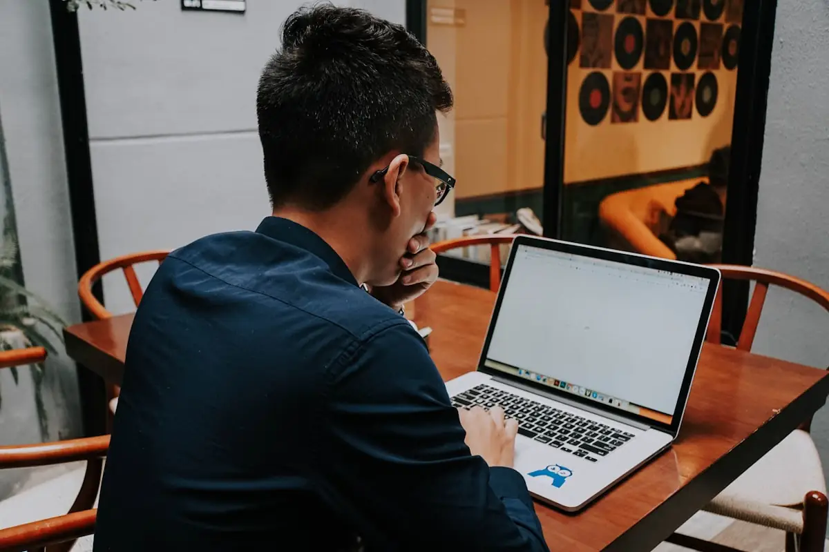 An engineer monitoring a running system