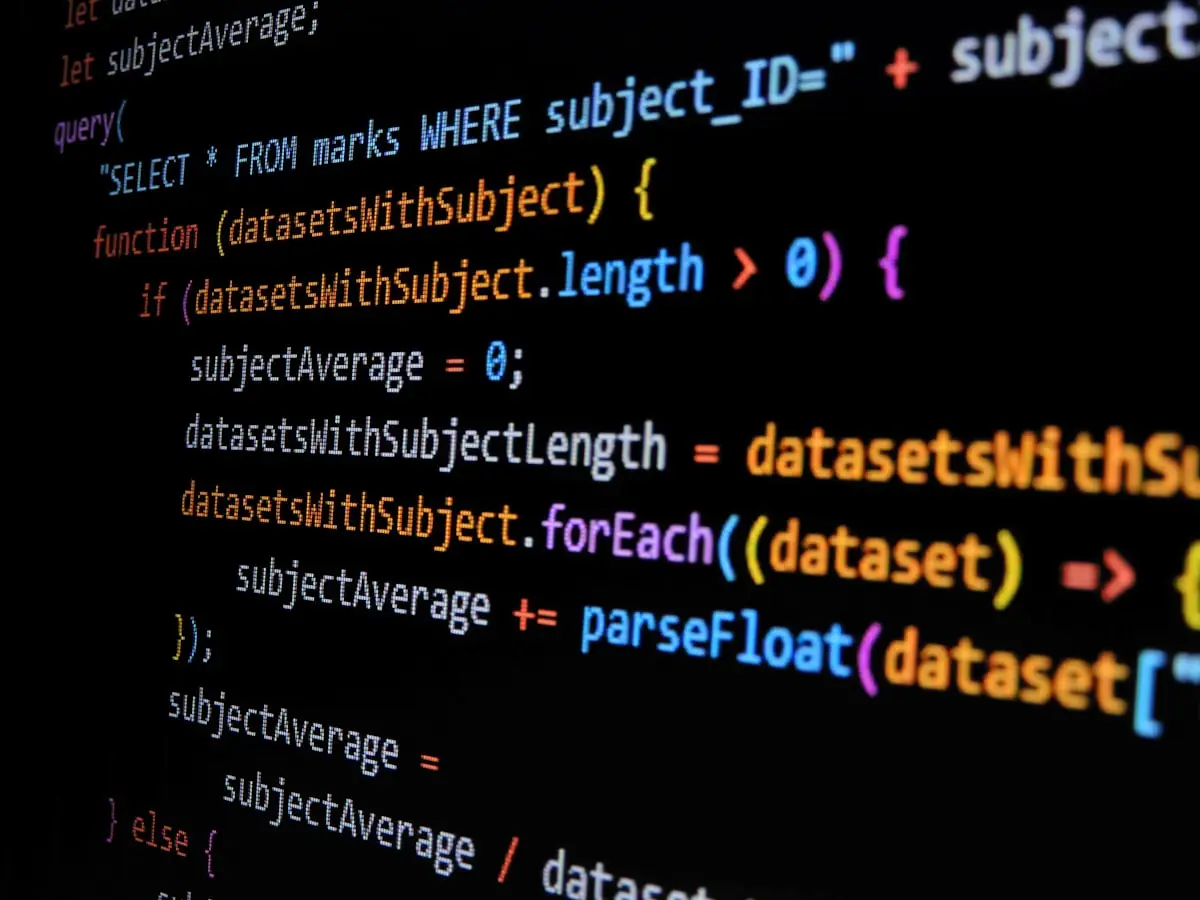 Code on screen during a build session